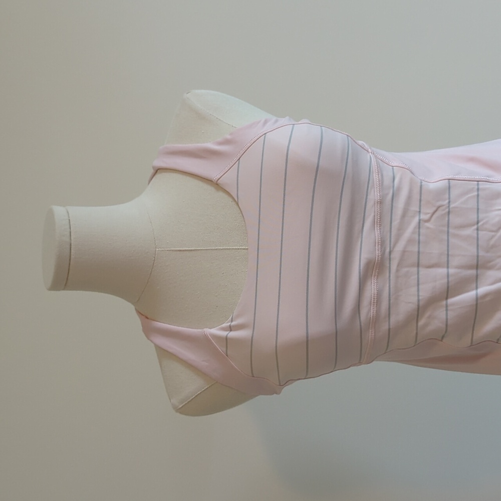 Lululemon size 6 pale pink with gray stripes tank top